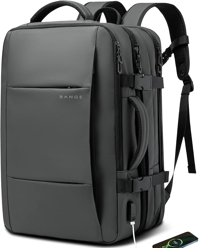 Smart & Safe 37-45L Expandable Backpack - BONSENI LTD