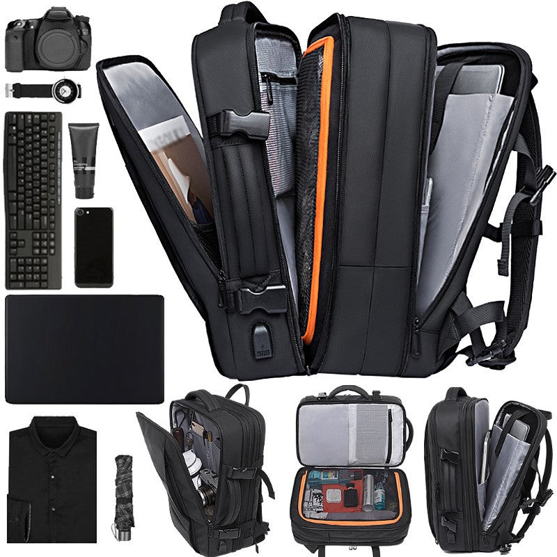 Smart & Safe 37-45L Expandable Backpack - BONSENI LTD