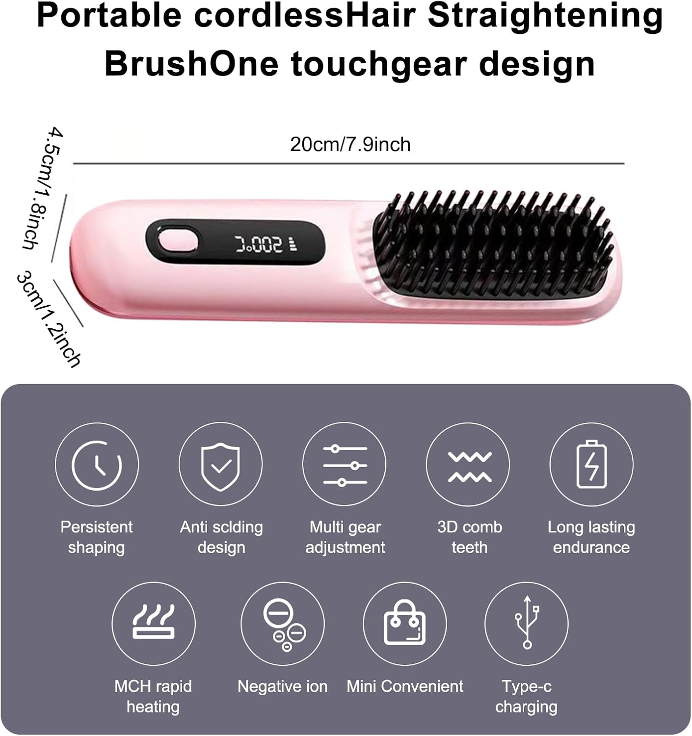 GlowStraight Pro: Wireless Magic Comb - BONSENI LTD